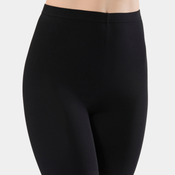 Türen Kadin Basic Pamuklu Likrali Kisa Tayt 239/Siyah