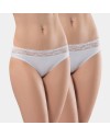 Türen Kadin Beli Dantelli Likrali 2'li Pamuklu Bikini Külot 262/Beyaz Türen Kadin Beli Dantelli Likrali 2'li Pamuklu Bikini Külot 262/Beyaz