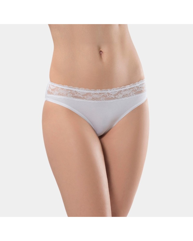 Türen Kadin Beli Dantelli Likrali 2'li Pamuklu Bikini Külot 262/Beyaz Türen Kadin Beli Dantelli Likrali 2'li Pamuklu Bikini Külot 262/Beyaz