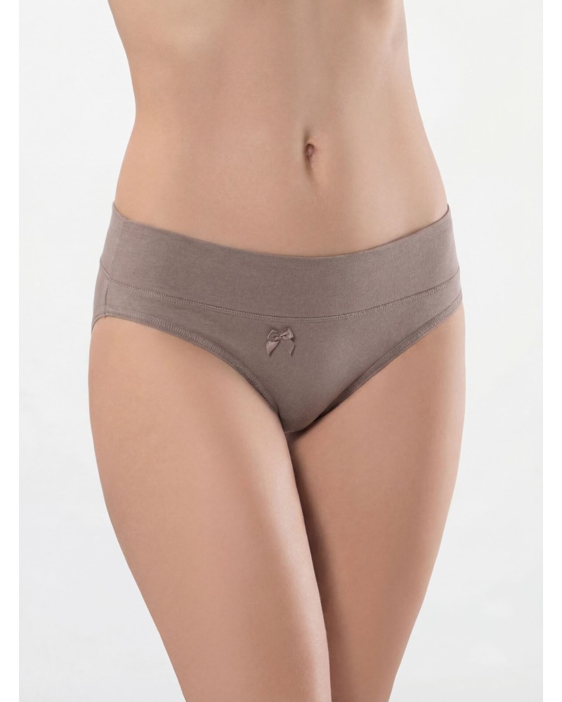 Türen Kadin Beli Lastikli Likrali 2'li Pamuklu Bikini Külot 955/Vizon Türen Kadin Beli Lastikli Likrali 2'li Pamuklu Bikini Külot 955/Vizon