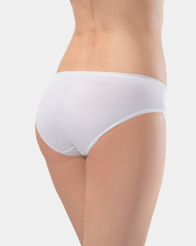 Türen Kadin Beli Lastikli Likrali 2'li Pamuklu Bikini Külot 955/Beyaz Türen Kadin Beli Lastikli Likrali 2'li Pamuklu Bikini Külot 955/Beyaz