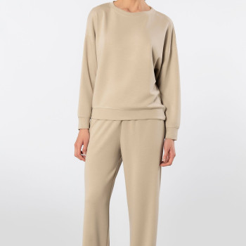 Türen Kadin Bisiklet Yaka Boru Paçali Esofman Takimi 3610/Bej