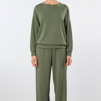 Türen Kadin Bisiklet Yaka Boru Paçali Esofman Takimi 3610/Yeşil