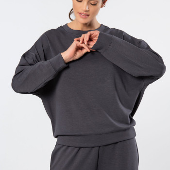 Türen Kadin Bisiklet Yaka Boru Paçali Esofman Takimi 3610/Antrasit