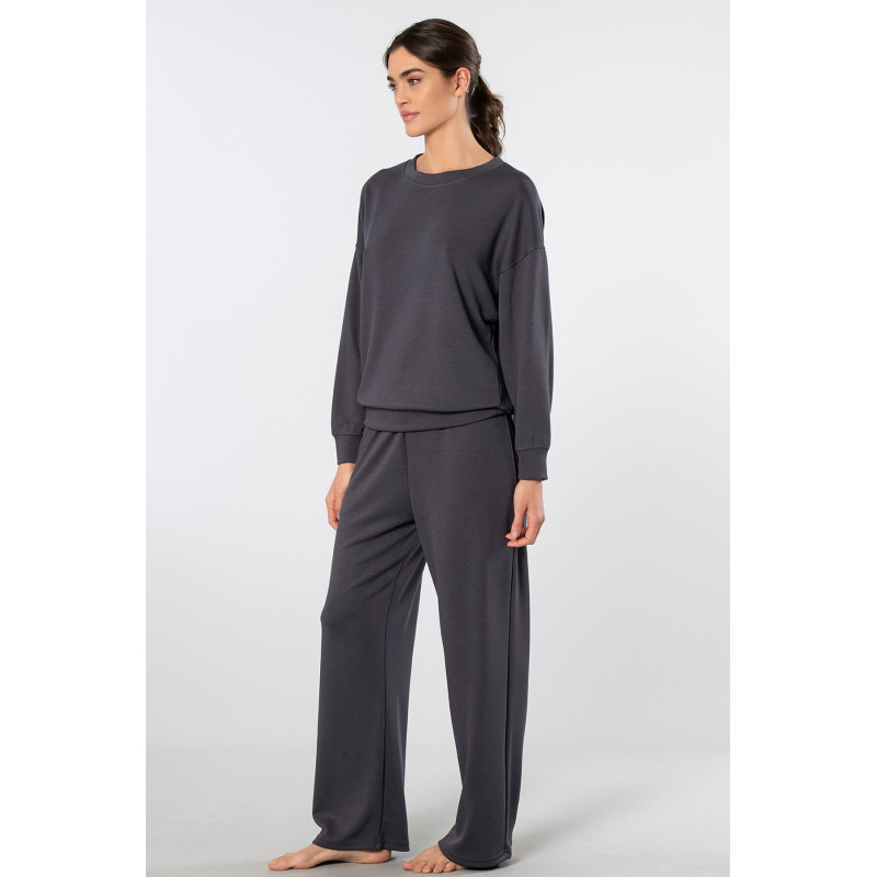 Türen Kadin Bisiklet Yaka Boru Paçali Esofman Takimi 3610/Antrasit