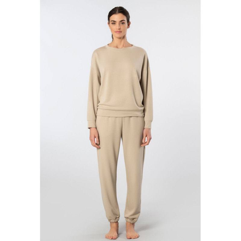 Türen Kadin Bisiklet Yaka Jogger Esofman Takimi 3611/Bej