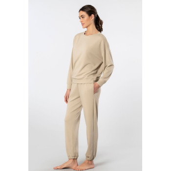 Türen Kadin Bisiklet Yaka Jogger Esofman Takimi 3611/Bej