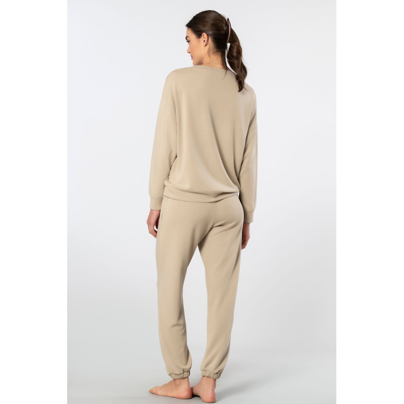 Türen Kadin Bisiklet Yaka Jogger Esofman Takimi 3611/Bej