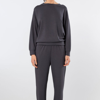 Türen Kadin Bisiklet Yaka Jogger Esofman Takimi 3611/Antrasit