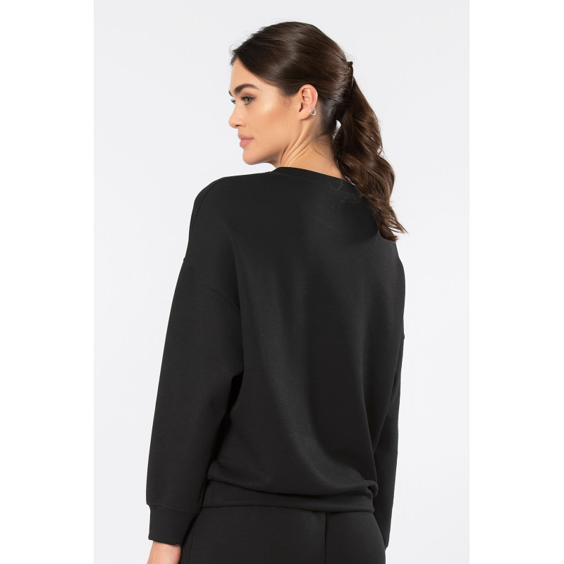 Türen Kadin Bisiklet Yaka Sweatshirt 3613/Siyah