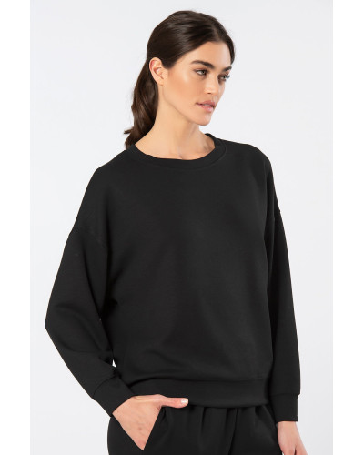Türen Kadin Bisiklet Yaka Sweatshirt 3613/Siyah