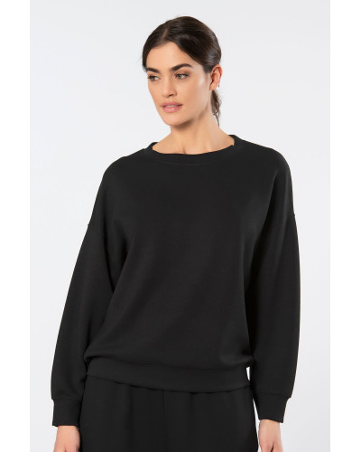 Türen Kadin Bisiklet Yaka Sweatshirt 3613/Siyah