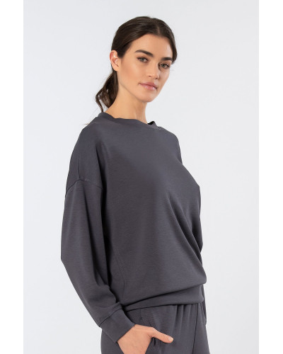 Türen Kadin Bisiklet Yaka Sweatshirt 3613/Antrasit