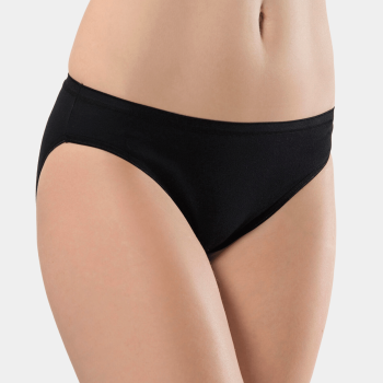 Türen Kadin Biyeli Pamuklu Bikini Külot 2'li Paket 270/Siyah