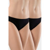 Türen Kadin Biyeli Pamuklu Bikini Külot 2'li Paket 270/Siyah