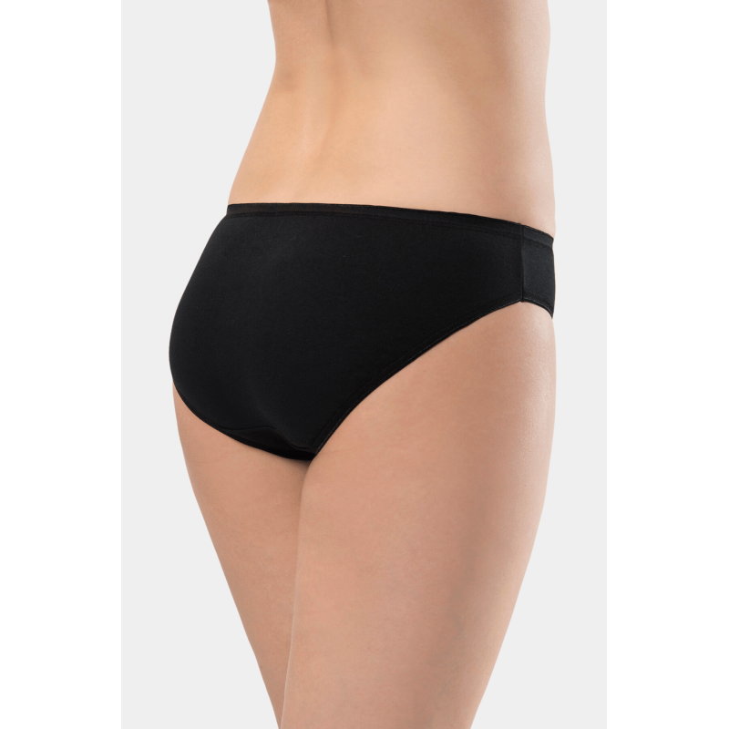 Türen Kadin Biyeli Pamuklu Bikini Külot 2'li Paket 270/Siyah