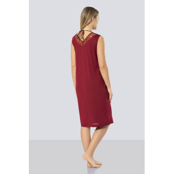 Türen Kadin Dantelli V Yaka Gecelik 3285/Bordo
