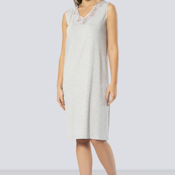 Türen Kadin Dantelli V Yaka Gecelik 3285/Gri