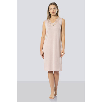 Türen Kadin Dantelli V Yaka Gecelik 3285/Pudra