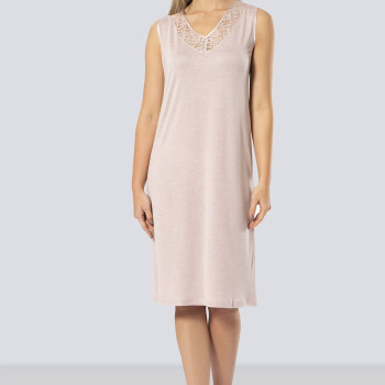 Türen Kadin Dantelli V Yaka Gecelik 3285/Pudra