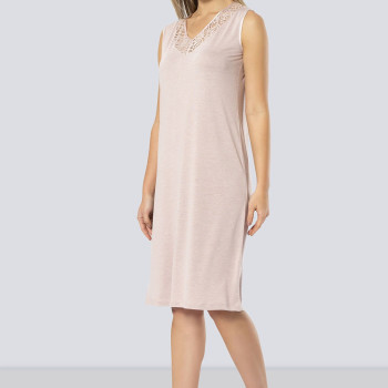 Türen Kadin Dantelli V Yaka Gecelik 3285/Pudra