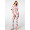 Türen Kadin Desenli Kisa Kol Dokuma Pijama Takimi 3604/Mavi Türen Kadin Desenli Kisa Kol Dokuma Pijama Takimi 3604/Mavi