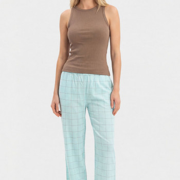 Türen Kadın Dokuma Tek Alt Pantolon 3616/Turkuaz