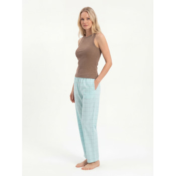 Türen Kadın Dokuma Tek Alt Pantolon 3616/Turkuaz