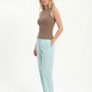 Türen Kadın Dokuma Tek Alt Pantolon 3616/Turkuaz