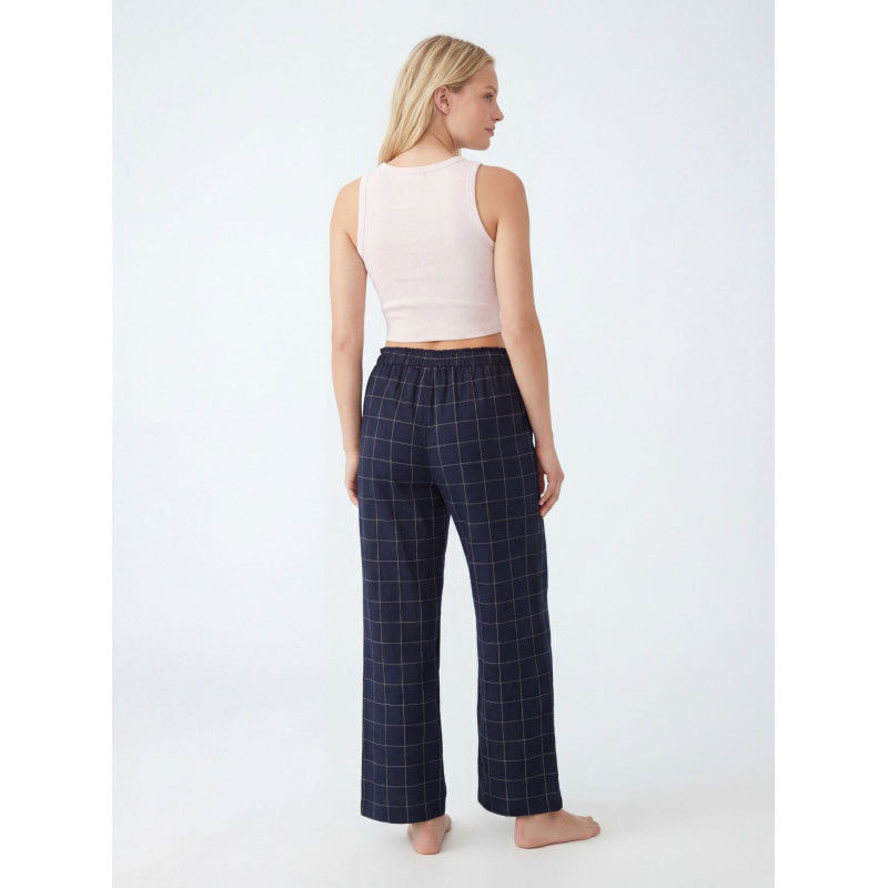 Türen Kadın Dokuma Tek Alt Pantolon 3616/Lacivert