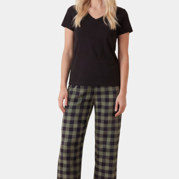 Türen Kadın Ekoseli Pijama Takım T3618/Yeşil