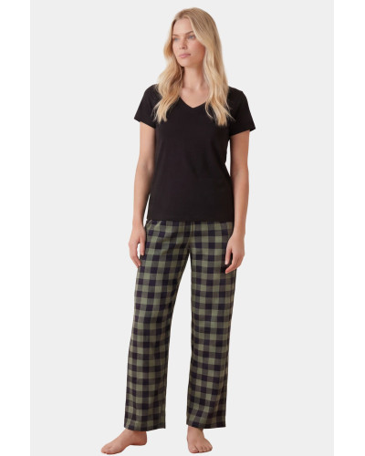 Türen Kadın Ekoseli Pijama Takım T3618/Yeşil