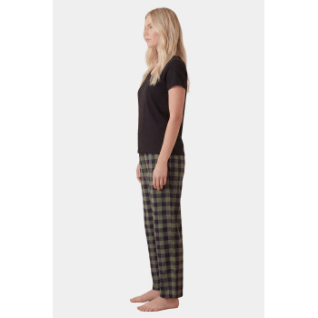 Türen Kadın Ekoseli Pijama Takım T3618/Yeşil Türen Kadın Ekoseli Pijama Takım T3618/Yeşil