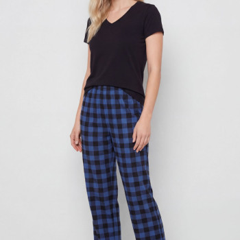 Türen Kadın Ekoseli Pijama Takımı T3618/Mavi