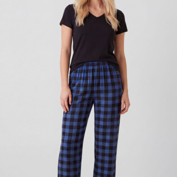 Türen Kadın Ekoseli Pijama Takımı T3618/Mavi