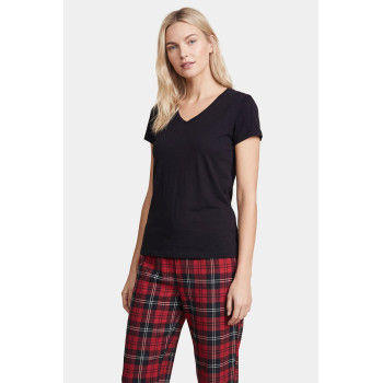 Türen Kadın Ekoseli Pijama Takımı T3618/Kırmızı