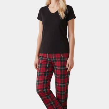 Türen Kadın Ekoseli Pijama Takımı T3618/Kırmızı