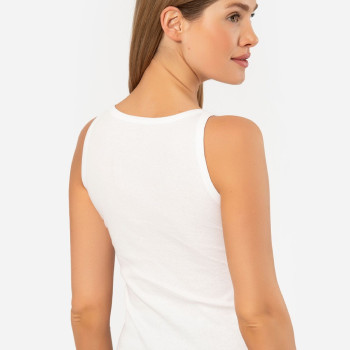 Kadin Halter Yaka Fitilli Atlet 3403/Beyaz