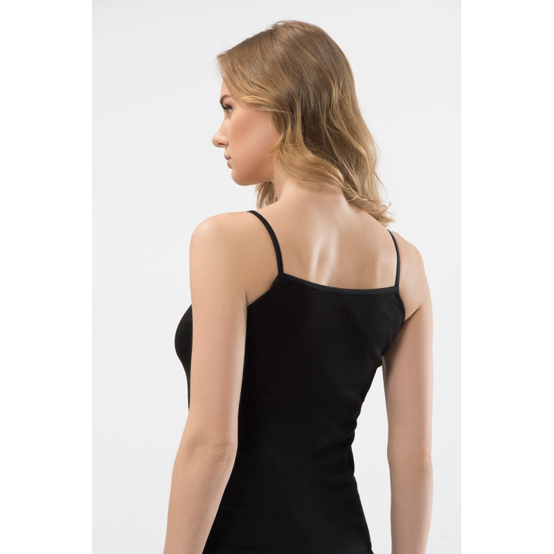 Türen Kadin Ip Askili Pamuklu Atlet 2'li Paket 214/Siyah