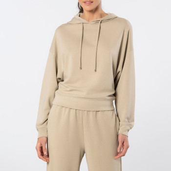 Türen Kadin Kapüsonlu Boru Paça Esofman Takimi 3608/Bej