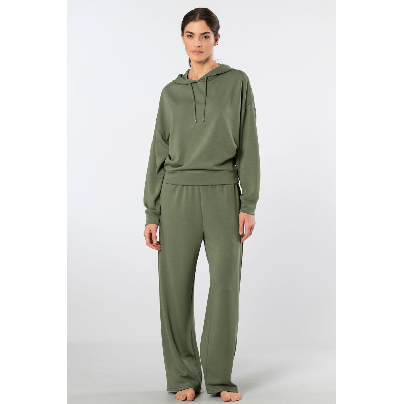 Türen Kadin Kapüsonlu Boru Paça Esofman Takimi 3608/Yeşil