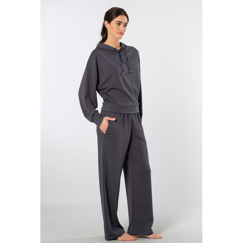 Türen Kadin Kapüsonlu Boru Paça Esofman Takimi 3608/Antrasit