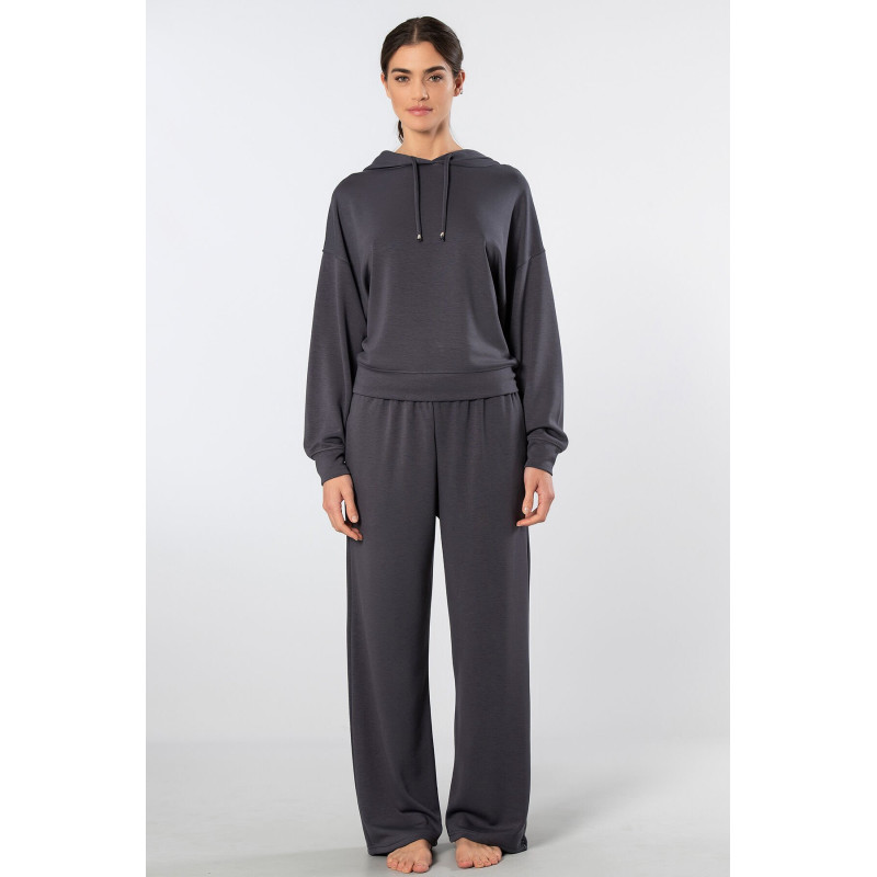 Türen Kadin Kapüsonlu Boru Paça Esofman Takimi 3608/Antrasit