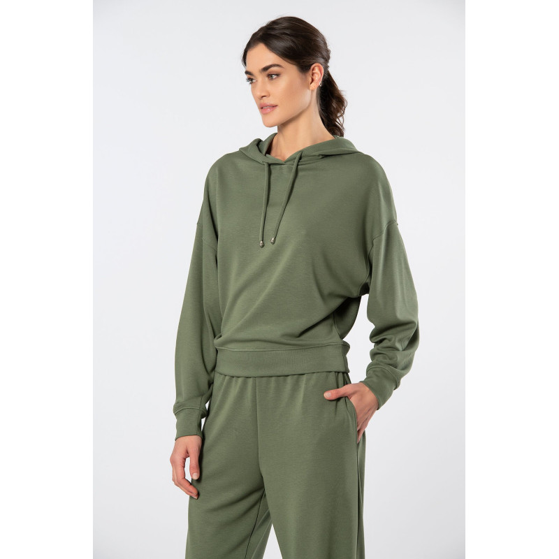 Türen Kadin Kapüsonlu Boru Paça Esofman Takimi 3608/Yeşil