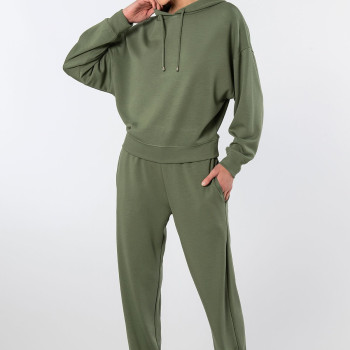 Türen Kadin Kapüsonlu Jogger Esofman Takimi 3609/Yeşil