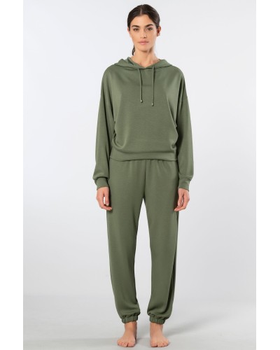 Türen Kadin Kapüsonlu Jogger Esofman Takimi 3609/Yeşil