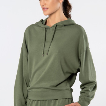 Türen Kadin Kapüsonlu Sweatshirt 3612/Yeşil