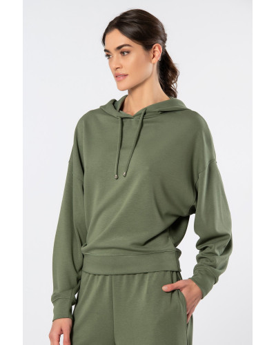 Türen Kadin Kapüsonlu Sweatshirt 3612/Yeşil