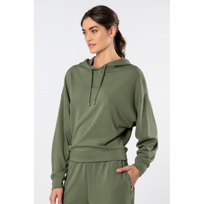 Türen Kadin Kapüsonlu Sweatshirt 3612/Yeşil