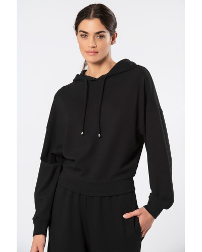 Türen Kadin Kapüsonlu Sweatshirt 3612/Siyah